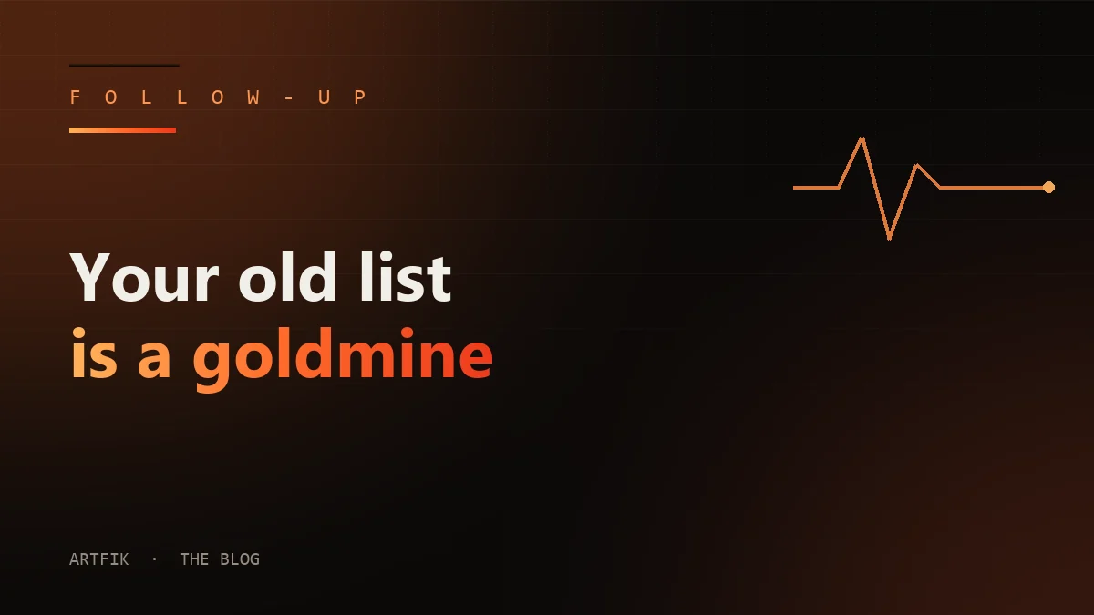 Your old customer list is a goldmine