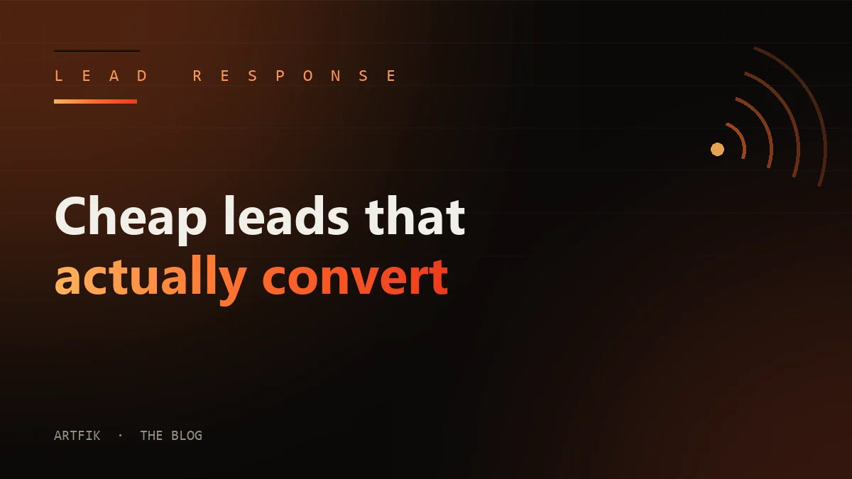 Cheap leads that actually convert